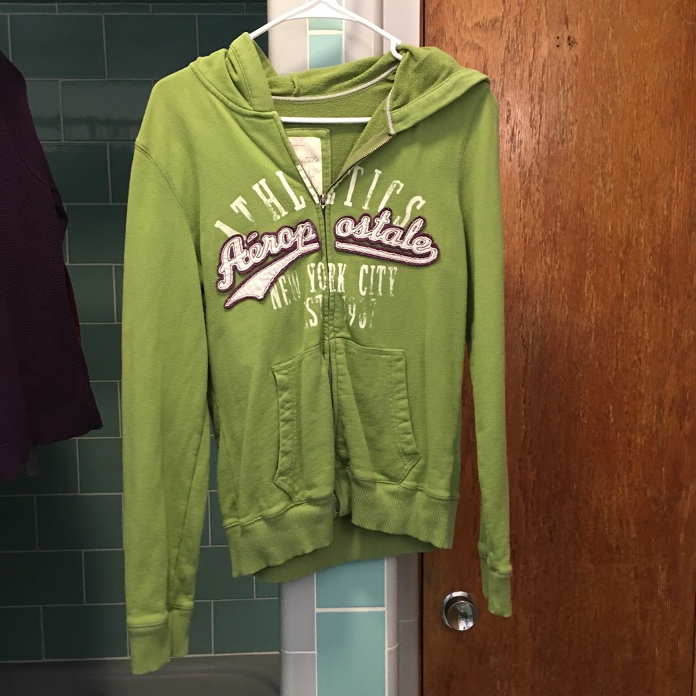 Aeropostale: Green Zip-Up Hoodie